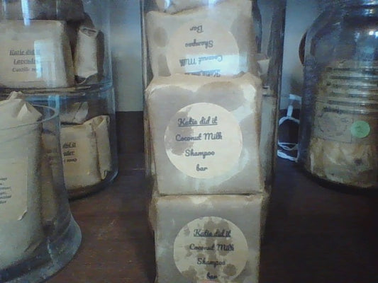 Coconut milk shampoo bar